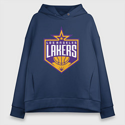 Толстовка оверсайз женская Los Angelas Lakers star, цвет: тёмно-синий