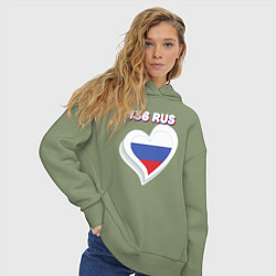 Толстовка оверсайз женская 136 регион Воронежская область, цвет: авокадо — фото 2