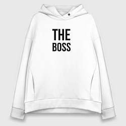Толстовка оверсайз женская The boss - Couple, цвет: белый