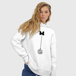 Толстовка оверсайз женская Бант с подвеской, цвет: белый — фото 2