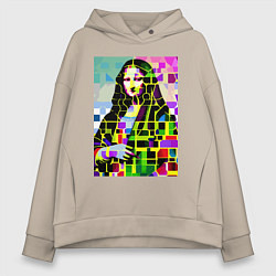 Женское худи оверсайз Mona Lisa - mosaic pop art