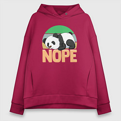 Толстовка оверсайз женская Panda nope, цвет: маджента