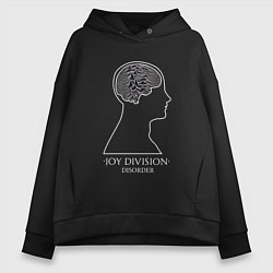 Толстовка оверсайз женская Joy Division - Disorder, цвет: черный