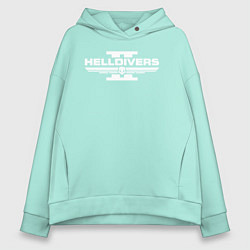 Толстовка оверсайз женская Helldivers 2: Logo, цвет: мятный