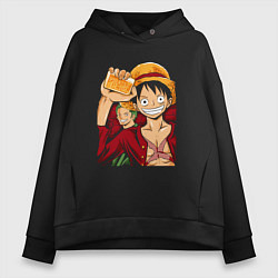 Женское худи оверсайз One piece x fight club