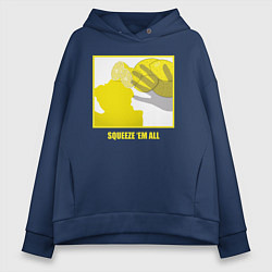 Толстовка оверсайз женская Squeeze em all, цвет: тёмно-синий