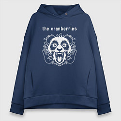 Толстовка оверсайз женская The Cranberries rock panda, цвет: тёмно-синий