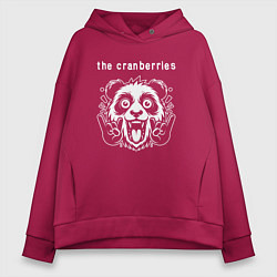 Толстовка оверсайз женская The Cranberries rock panda, цвет: маджента