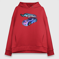 Женское худи оверсайз NFS Most Wanted neon bmw