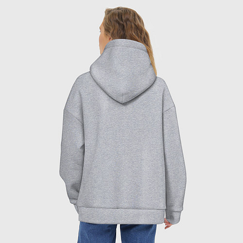 Женское худи оверсайз Eough tripe / Меланж – фото 4