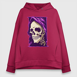 Толстовка оверсайз женская Violet death, цвет: маджента
