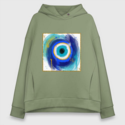 Толстовка оверсайз женская На удачу, цвет: авокадо