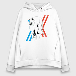 Толстовка оверсайз женская Франкс Зеро Ту, цвет: белый