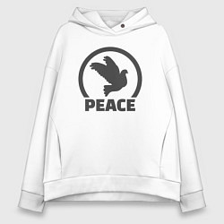 Женское худи оверсайз Peace bird