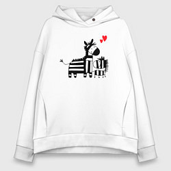 Женское худи оверсайз Zebra love