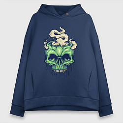 Женское худи оверсайз Skull smoke