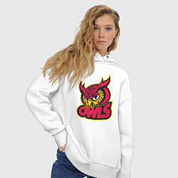 Толстовка оверсайз женская Team owls, цвет: белый — фото 2