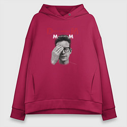 Толстовка оверсайз женская Depeche Mode - Fletch memento mori, цвет: маджента