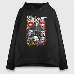 Женское худи оверсайз Slipknot rock band