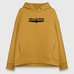 Толстовка оверсайз женская Helldivers Logo, цвет: горчичный