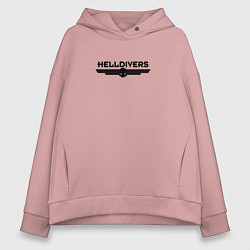 Толстовка оверсайз женская Helldivers Logo, цвет: пыльно-розовый