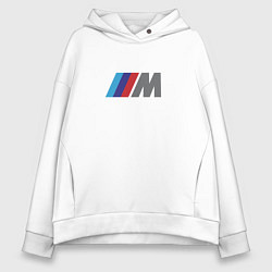 Толстовка оверсайз женская BMW logo sport, цвет: белый