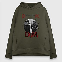 Толстовка оверсайз женская Depeche Mode - Tour memento mori, цвет: хаки