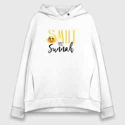 Толстовка оверсайз женская Smile its sunnah, цвет: белый