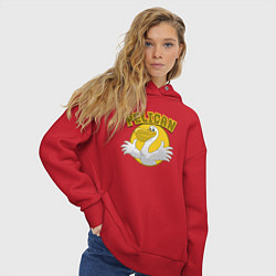 Толстовка оверсайз женская Pelican, цвет: красный — фото 2