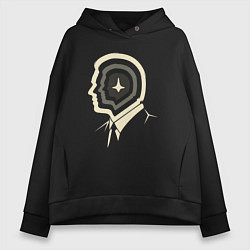 Толстовка оверсайз женская Дикаприо - Начало, цвет: черный