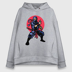 Женское худи оверсайз Warrior ninja