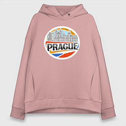 Толстовка оверсайз женская Prague Czechia, цвет: пыльно-розовый