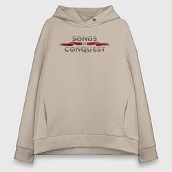 Женское худи оверсайз Songs of conquest logo