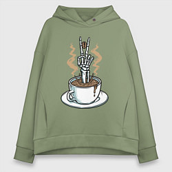 Толстовка оверсайз женская Skeletor coffee, цвет: авокадо