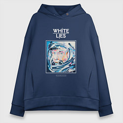 Женское худи оверсайз White Lies - Big TV new merch