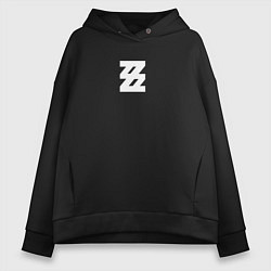 Толстовка оверсайз женская Zenless Zone Zero logotype, цвет: черный