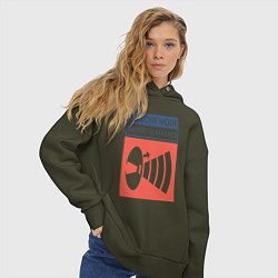 Толстовка оверсайз женская Depeche Mode - Music for the masses merch, цвет: хаки — фото 2
