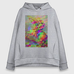 Толстовка оверсайз женская Бонапарт на перевале Сен-Бернар с глюками, цвет: меланж