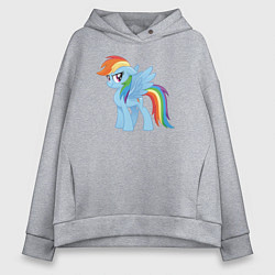 Женское худи оверсайз Рейнбоу Дэш из My Little Pony в кино