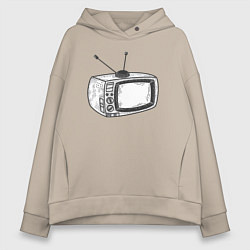 Женское худи оверсайз Retro TV