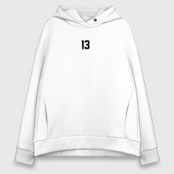 Толстовка оверсайз женская Russia 13, цвет: белый