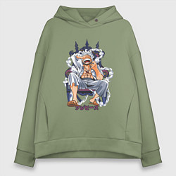 Женское худи оверсайз One piece дым smoke