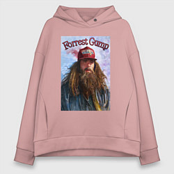 Толстовка оверсайз женская Форест Гамп - Том Хэнкс, цвет: пыльно-розовый
