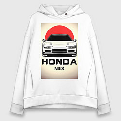 Толстовка оверсайз женская Honda nsx автомобиль, цвет: белый