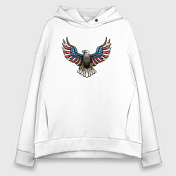 Толстовка оверсайз женская Eagle - America, цвет: белый