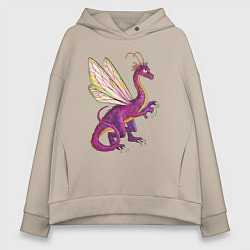 Толстовка оверсайз женская HOMM3 Faerie Dragon, цвет: миндальный