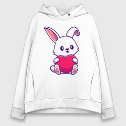 Женское худи оверсайз Heart rabbit