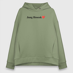 Толстовка оверсайз женская BTS Jung Ho-seok, цвет: авокадо