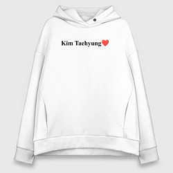 Толстовка оверсайз женская BTS Kim Tae-hyung, цвет: белый