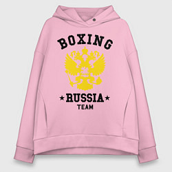 Толстовка оверсайз женская Boxing Russia Team, цвет: светло-розовый
